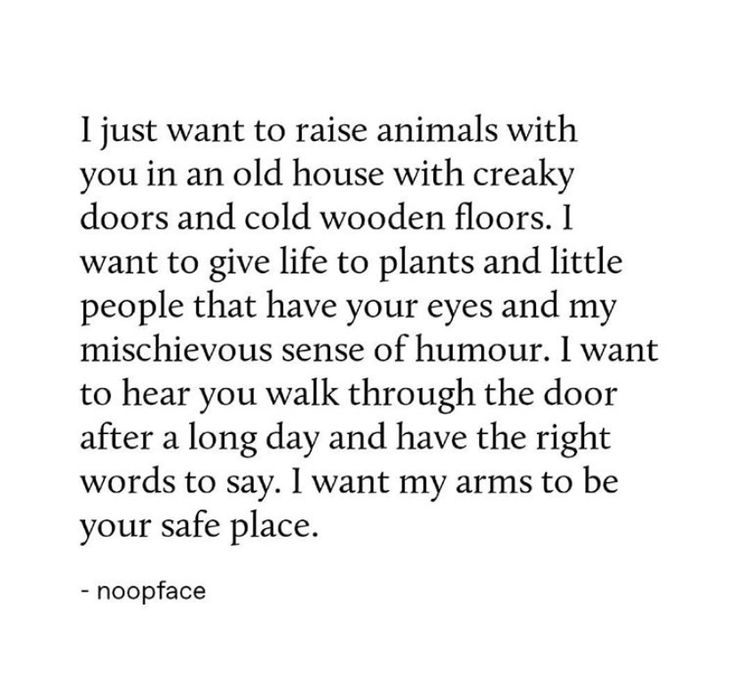 a poem written in black and white with the words, i just want to raise animals with