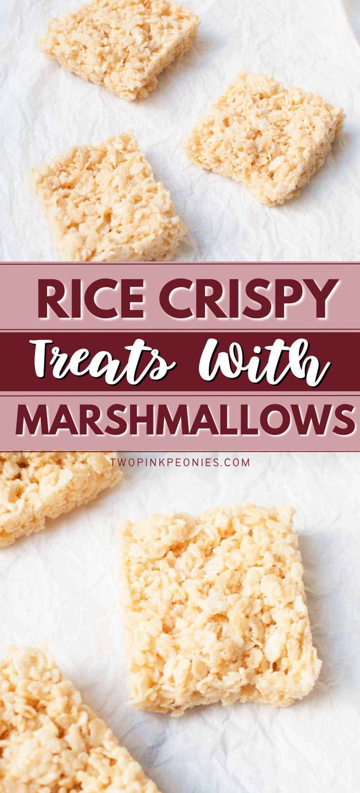 rice crispy treats with marshmallows are the perfect snack for kids and adults