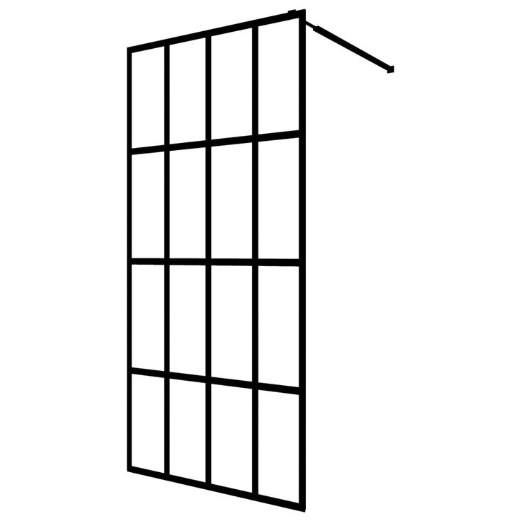 a black and white drawing of a window with bars on each side, against a white background