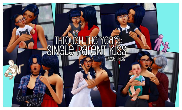 a couple of people that are holding some kind of baby in their arms with the words through the years single parent kiss