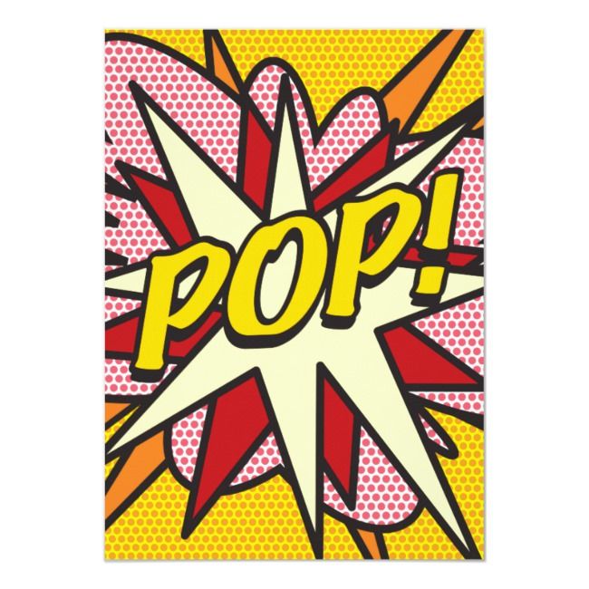 pop art poster with the word pop on it