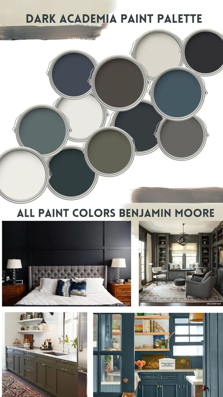 the color scheme for this bedroom is blue and gray, with lots of different shades