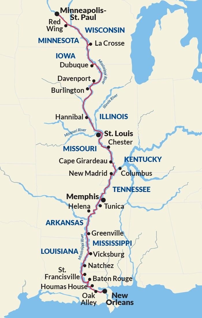 a map showing the route to minnesota