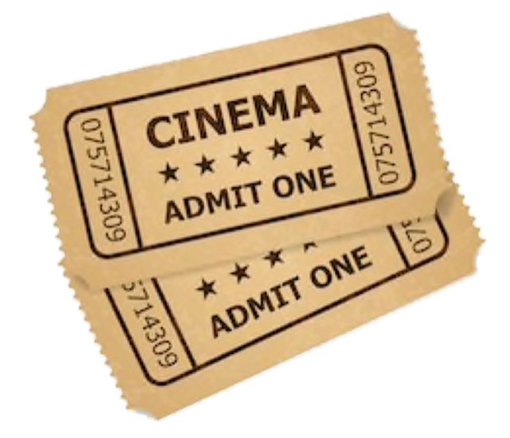 two old movie tickets with the words cinema admit one on them - stock photo - images