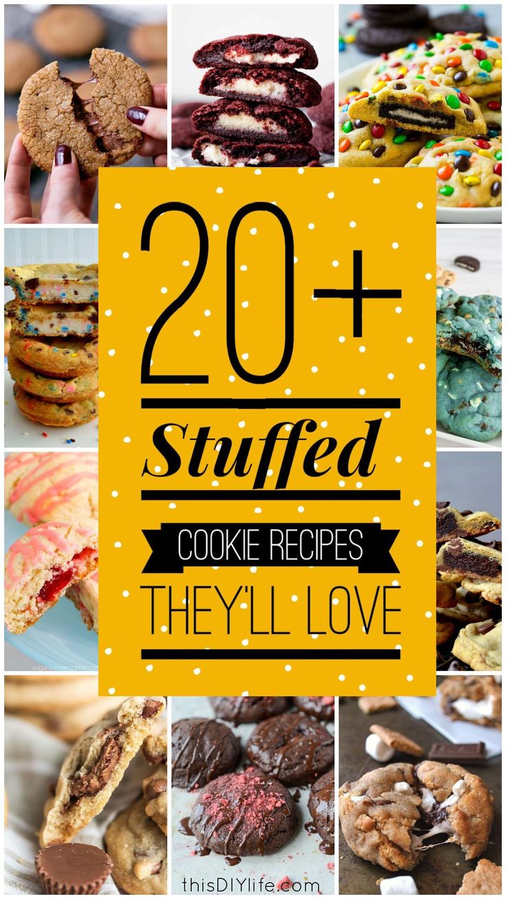 20 + stuffed cookie recipes they'll love