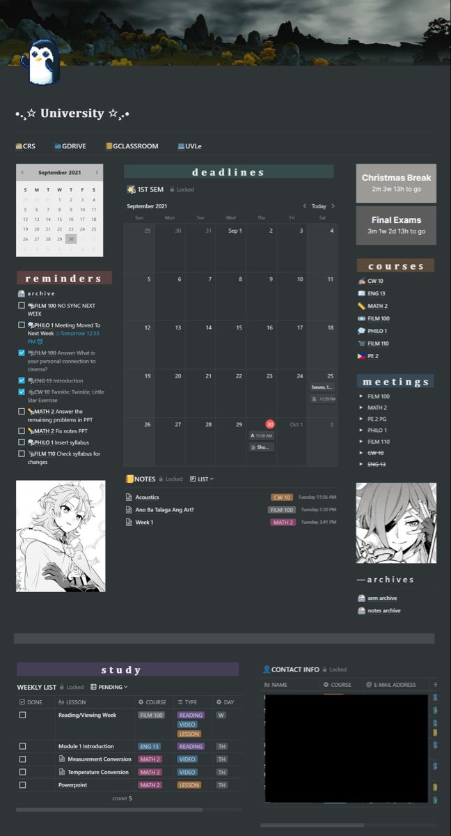 an image of a website page with the theme for anime characters and their names on it