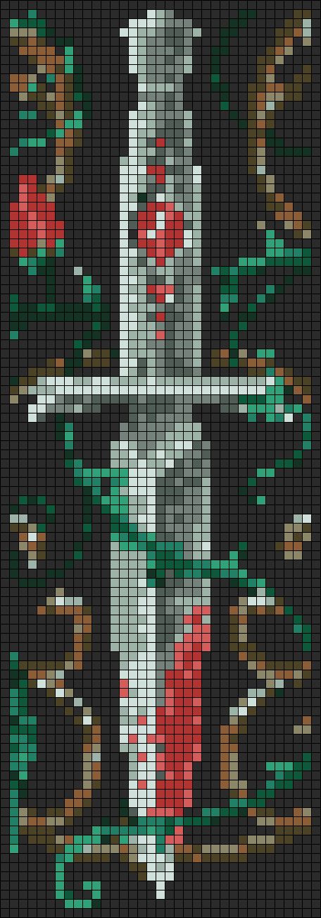 an image of a cross stitch pattern that looks like it is made out of lego blocks