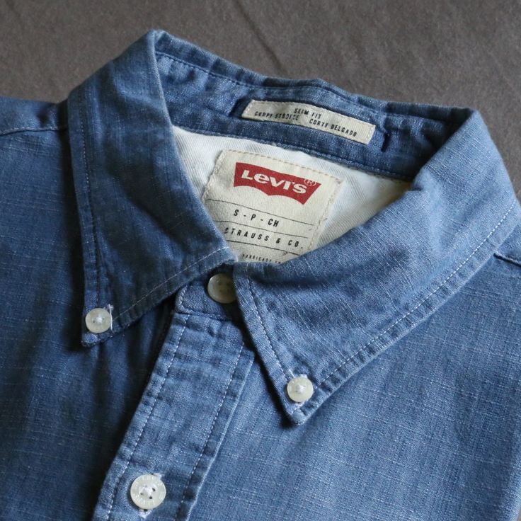 Brand Style: Denim Oxford Shirt, With Front Left Pocket. Collar: Button-Down. Color/Pattern: Washed Denim. New Without Tags. Levi's Cotton Tops With Button Closure, Casual Levi's Shirt With Buttons, Levi's Blue Cotton Shirt, Classic Levi's Cotton Shirt, Vintage Levi's Cotton Tops, Dark Wash Chambray Shirt With Buttons, Levi's Casual Cotton Shirt, Casual Levi's Cotton Shirt, Casual Cotton Levi's Shirt