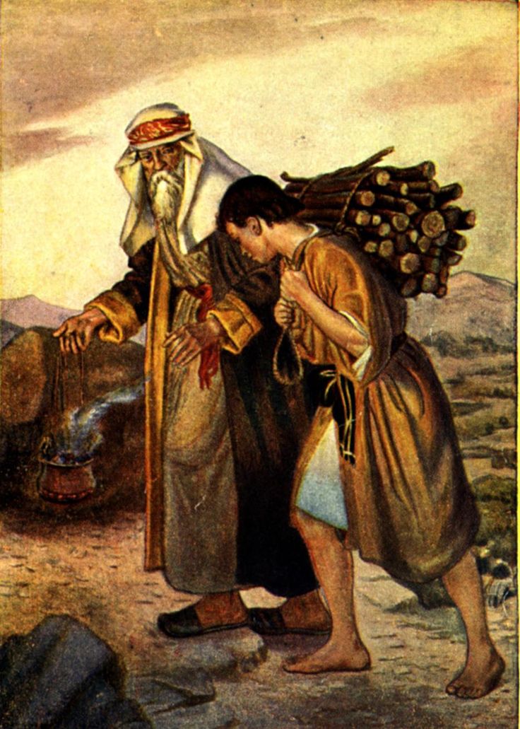 an old painting of two people in the desert