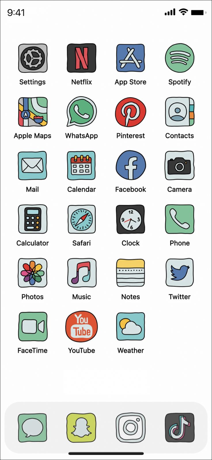 an iphone screen with various icons on it