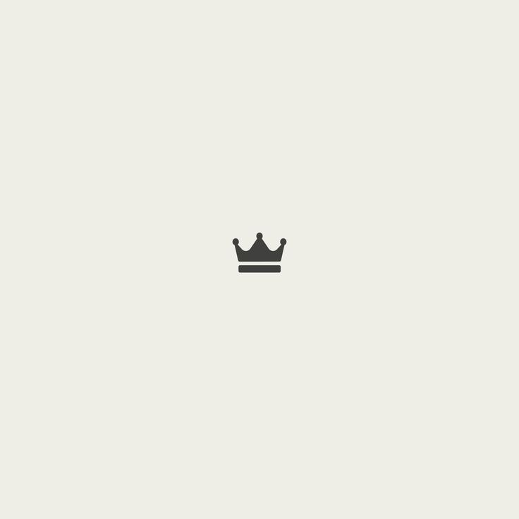 a black and white photo of a crown on a light gray background with the word, king written below it