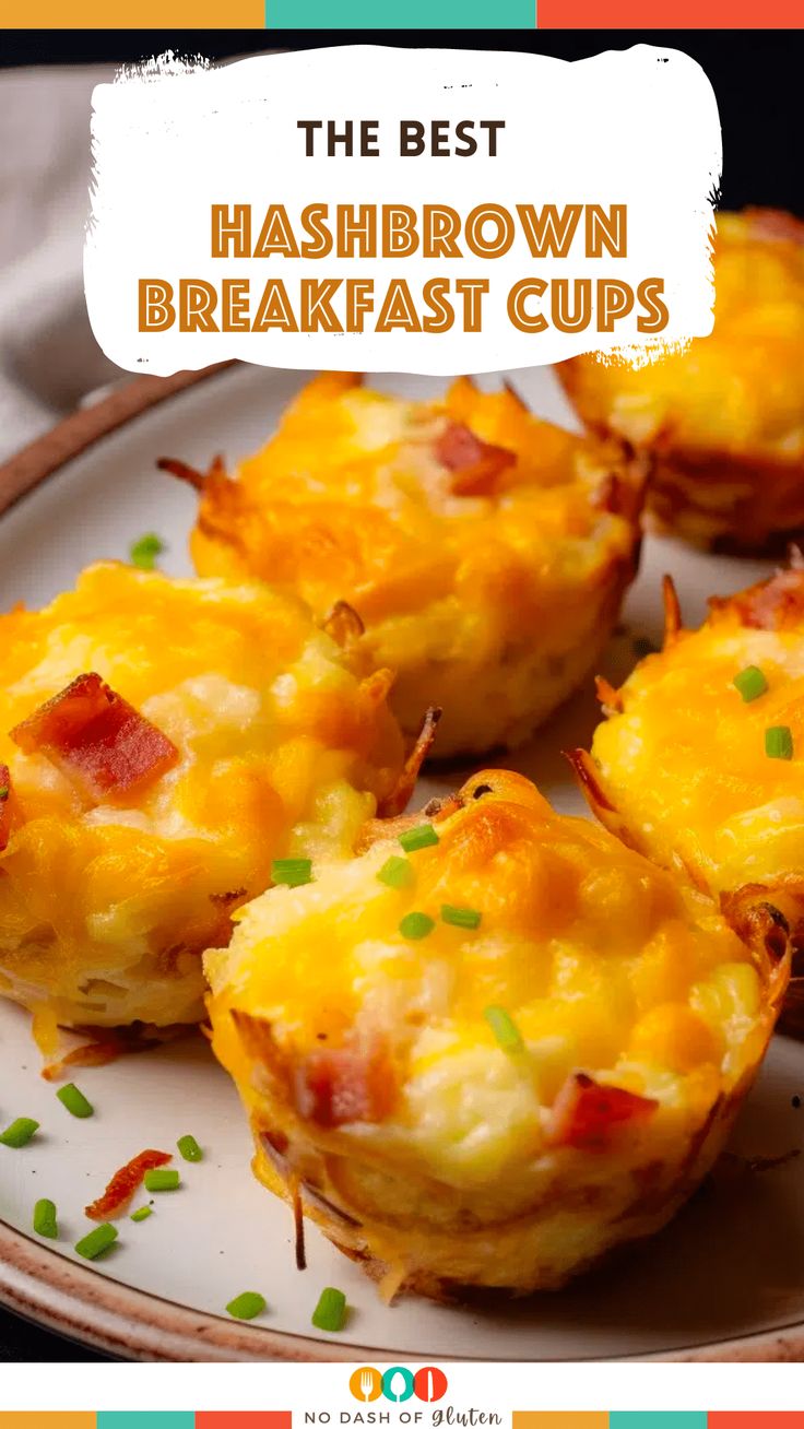 the best hashbrown breakfast cups on a plate