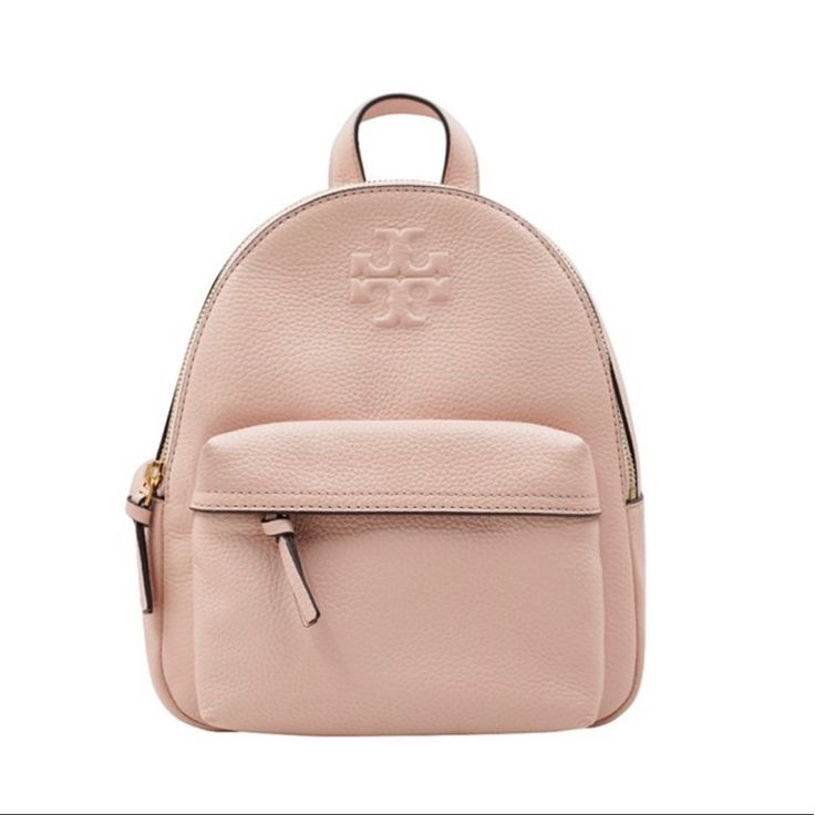 Nwot Tory Burch Backpack Pink Backpack For Errands, Luxury Pink Backpack For Everyday Use, Pink Leather Backpack For Errands, Pink Leather Travel Backpack With Removable Pouch, Luxury Pink Leather Backpack For Daily Use, Luxury Pink Standard Backpack, Pink Backpack With Removable Pouch, Tory Burch Backpack, Colorful Backpacks