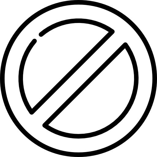 a black and white image of a no entry sign on a white background, it appears that there is only one line in the circle