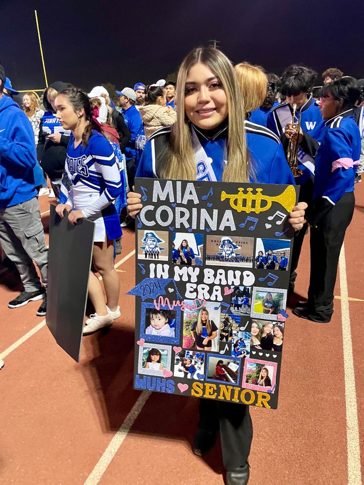 Marching Band Senior Night Poster Band Era Taylor Swift Senior Night Band Gift Ideas, Senior Poster Board Ideas Band, Marching Band Posters Ideas, Senior Night Pictures, Senior Band Gifts, Senior Night Gift Ideas Band, Senior Night Shirts For Family Band, Senior Band Poster Ideas, Band Senior Night Gifts