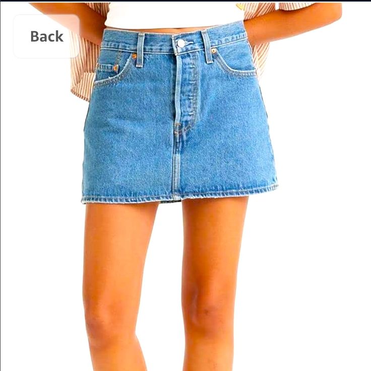 Levi's Denim Mini Skirt Levi's Casual Mid-rise Skirt, Levi's Mid-rise Casual Skirt, Levi's Spring Mini Skirt, Trendy Levi's Short Denim Skirt, Trendy Levi's Mini Skirt, Trendy Levi's Mini Skirt For Spring, Levi's Casual Mini Skirt For Summer, Levi's High Rise Mini Skirt For Spring, Levi's Casual Mini Skirt For Spring