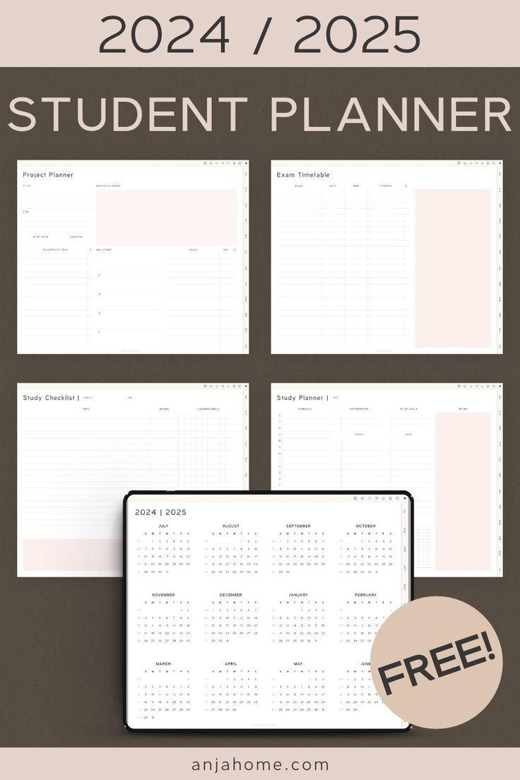 Free Goodnotes Templates for Students 2024/2025 - AnjaHome digitalplannerfreebie #tidbitsdigitalplannersdigitalplannergoodnotestemplate. Free Goodnotes Templates, Study Planner Free, Study Planner Printable Free, Free Weekly Planner Templates, Student Daily Planner, Free Planner Templates, Homework Planner, Weekly Planner Free Printable, Free Daily Planner