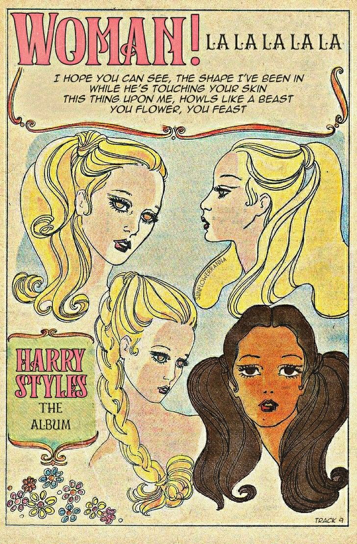 an old poster with three women talking to each other and the caption says, woman lana allaalaa i hope you can see the smile it's been in this time