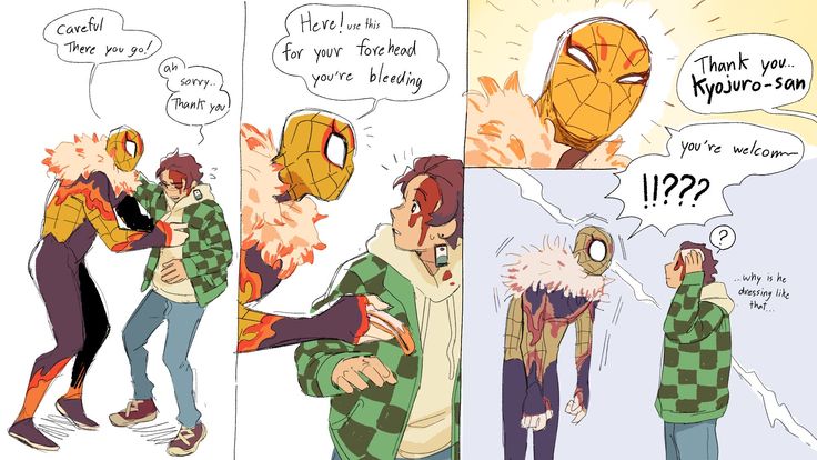 some comics are being used to describe what people think about spider - man and his friend