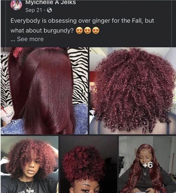 Dyed Tips Natural Hair For Black Women, Burgundy 4c Natural Hair, Dyed 4c Natural Hair, Burgundy Natural Hair, Adore Hair Dye, Burgundy Hair Dye, Cute Hair Colors, Colourful Hair, Quick Natural Hair Styles