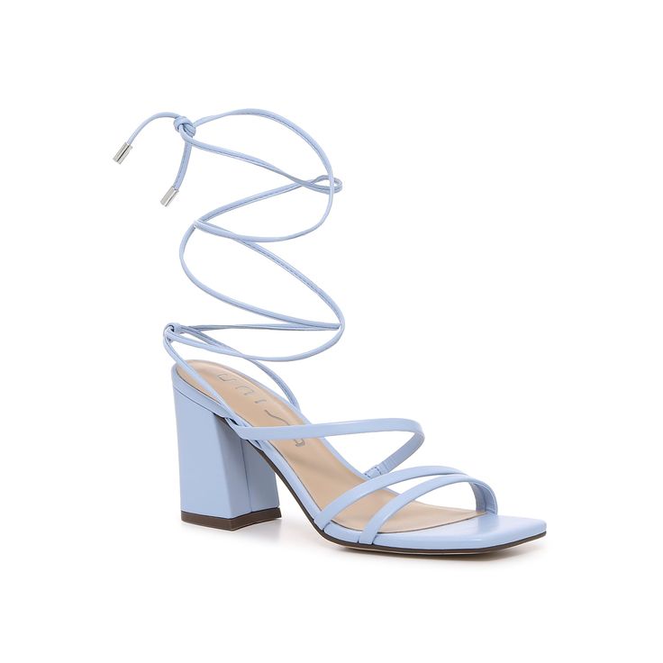 Unisa-Carcin Sandal Warm weather looks get an instant upgrade with the Carcin sandal from Unisa. This pair features a wraparound ankle strap for bold appeal and a chunky block heel for the perfect amount of lift. Blue Sandals Heels, Light Blue Shoes, Trending Handbags, Cute Shoes Heels, Cocktail Wedding, Chunky Block Heels, Blue Sandals, Journee Collection, Block Heels Sandal