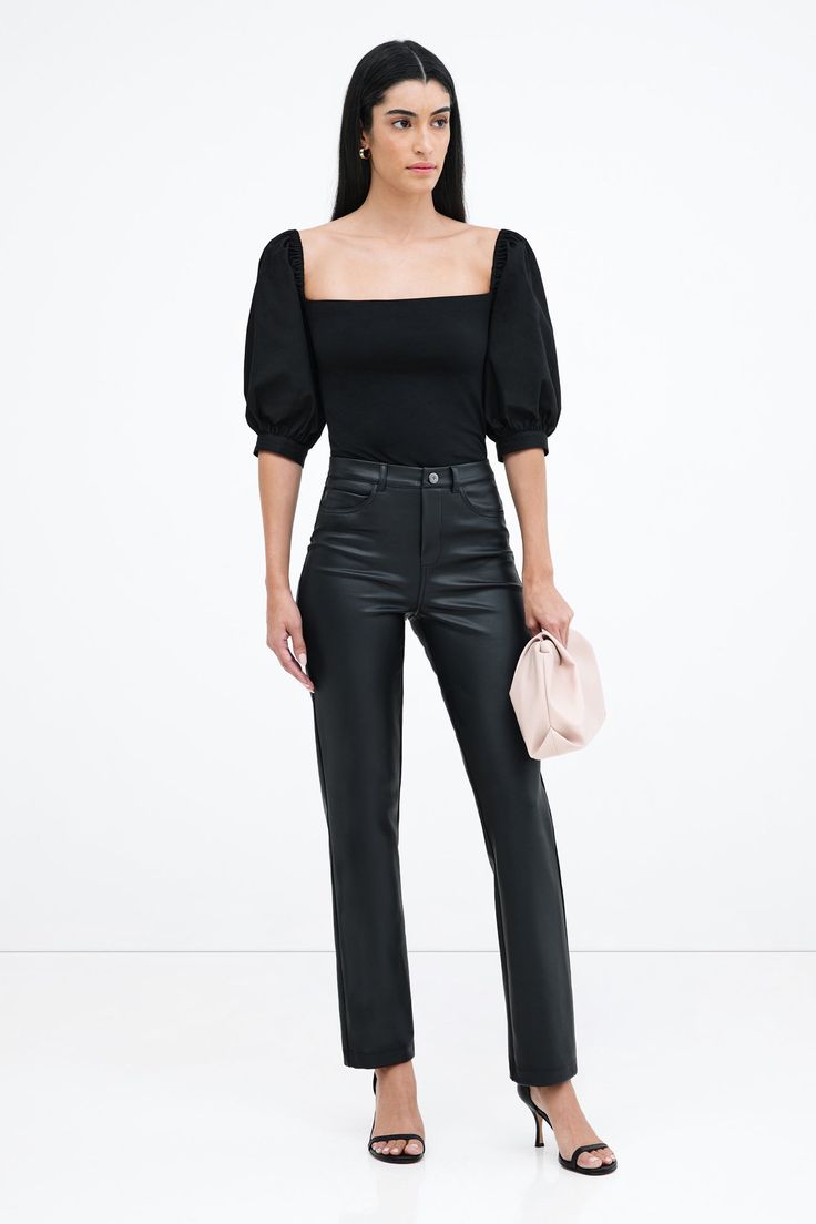 Our Alana Top is an ode to love. A day-to-night romantic look, her fitted bodice in high-stretch and sustainable European jersey features a square neck that gracefully frames your face and neck, while billowy mid-length sleeves in European poplin cotton are punctuated by mother-of-pearl button cuffs for a poetic finish. Sister to our Shira Top Alana's double-layered for comfort and support.[SPLIT] Sam, in black, is 5'8" (173 cm) tall, wearing size XS. Shannon, in off white, is 5'8" (173 cm) tall Feminine Fitted Puff Sleeve Top For Fall, Spring Evening Puff Sleeve Top With Gathered Sleeves, Formal Puff Sleeve Top With Blouson Sleeves, Formal Fitted Puff Sleeve Top With Blouson Sleeves, Fitted Puff Sleeve Top With Elastic Sleeves For Party, Formal Fitted Puff Sleeve Top For Fall, Fitted Puff Sleeve Top For Fall Night Out, Elegant Evening Puff Sleeve Top With Gathered Sleeves, Chic Stretch Puff Sleeve Top