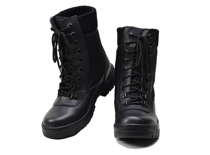 Original French Military Black Leather Boots Authentic Military Gear: Experience authenticity with these Original French Military Black Leather Boots. Crafted to meet military standards, these boots offer a combination of style, durability, and functionality that reflects the high standards of the French military. Reinforced Heel for Extra Durability: Navigate with confidence knowing that these boots are equipped with a reinforced heel. This feature adds extra durability to a high-wear area, ens Black Combat Lace-up Boots, Military Combat Boots With Reinforced Toe, Military Lace-up Boots With Reinforced Toe, Black Combat Boots For Winter, Durable Techwear Combat Boots With Round Toe, Military Combat Boots With Steel Toe, Durable Round Toe Techwear Combat Boots, Techwear Lace-up Combat Boots For Outdoor Work, Techwear Style Lace-up Combat Boots For Outdoor Work