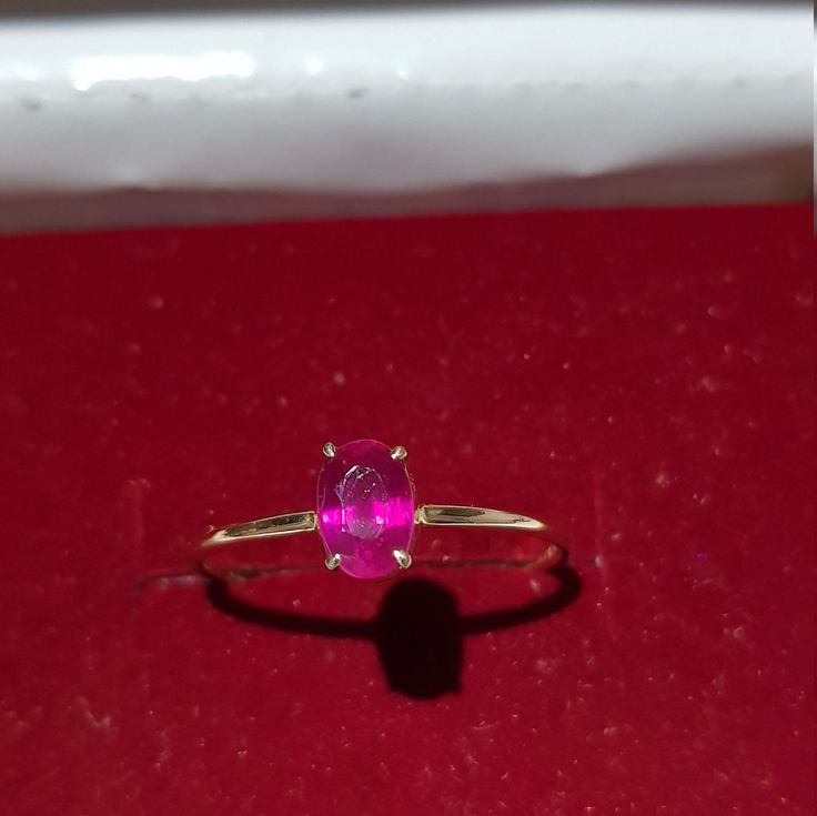 14k solid yellow gold 6x4 mm natural ruby precious gemstone ring. 1. The weight of the natural ruby precious gemstone used in the ring =0.56 cts. 2. The weight of the 14k solid yellow gold used in the ring=0.840 gms. The ruby is the birthstone for the people born in the month of July. This is absolutely gorgeous ring. I am pretty confident that my work will be appreciated. Thanks. Fine Jewelry 14k Gold Oval Cabochon Ruby Ring, Oval Cabochon Ruby Ring In Yellow Gold, Fine Jewelry Yellow Gold Ruby Ring Oval Cabochon, Fine Jewelry Yellow Gold Oval Cabochon Ruby Ring, Yellow Gold Oval Cabochon Ruby Ring, Oval Ruby Ring With Prong Setting, Dainty Oval Ruby Ring With Prong Setting, Dainty Oval Ruby Ring In Gold, Dainty Gold Oval Ruby Ring