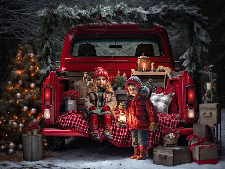 Christmas Red Pickup Truck Digital Background. Christmas Digital Backdrop for Photography. Cozy Vintage. Rustic. Instant download. No physical item will be shipped. After your payment, you can download the file. You will download: - 1 digital background, high resolution at 300 dpi. Size: 6000x4519 px. Important: Please note that this digital background has been created with the assistance of AI, Photoshop, and other software programs. It may exhibit minor imperfections or artifacts and a possible painterly appearance due to the nature of the creative process. Please consider this information when making your purchase. To include a model into the digital background you need an editing program that allows you to work with layers, such as Photoshop, and know how to work with it. No instructio Red Truck Christmas Pictures, Cute Christmas Backgrounds, Christmas Digital Backdrop, Red Pickup Truck, Winter Backdrops, Background Christmas, Composition Photography, Christmas Photography, Christmas Photoshoot