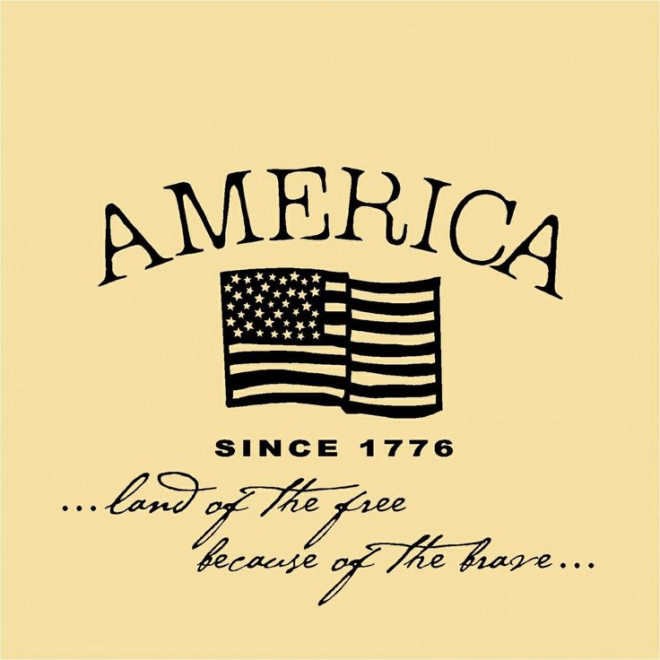 an american flag with the words, since 1876 land of the free because of the brave