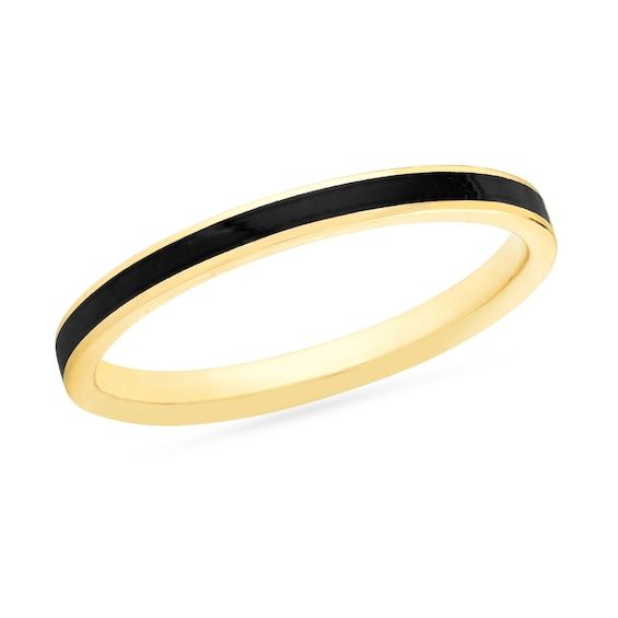 Add a pop of color to your ring stack with this simple and chic black enamel ring. 14K gold 2.0mm-wide band with black enamel inlay along the center Great for stacking with other ring style Black Enamel Ring, Modern Black 14k Gold Stackable Rings, Elegant Yellow Gold Enamel Stackable Rings, Black Stackable Rings With Round Band, Black Stackable Round Band Rings, Minimalist Polished Enamel Ring, Minimalist Black Stackable Rings With Round Band, Black Minimalist Stackable Rings, Minimalist Black Stackable Rings