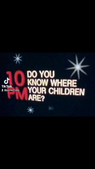 the words do you know where your children are? on a black background with stars