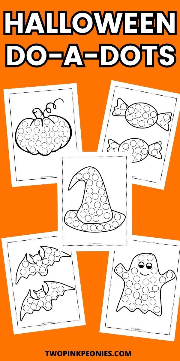 Text that says Halloween Do-a-Dots below are mock ups of five different Halloween themed dot marker pages Dot Painting Printables, Halloween Learning Activities, Halloween Lesson Plans, Dot Marker Printables, Fun For Toddlers, Halloween Activities Preschool, Halloween Lesson, Dot Marker Activities, Free Halloween Coloring Pages