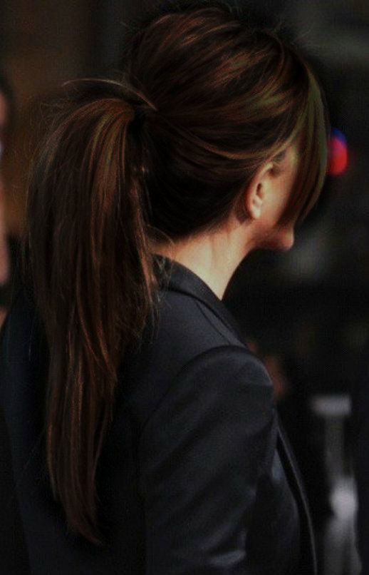 Messy Brown Ponytail, Messy Ponytail Brunette, Brunette Ponytail Aesthetic, Messy Ponytail Brown Hair, Brown Ponytail Aesthetic, Ponytail Aesthetic Faceless, Long Brown Ponytail, Ponytail Hairstyles Brown Hair, Long Brown Hair Ponytail