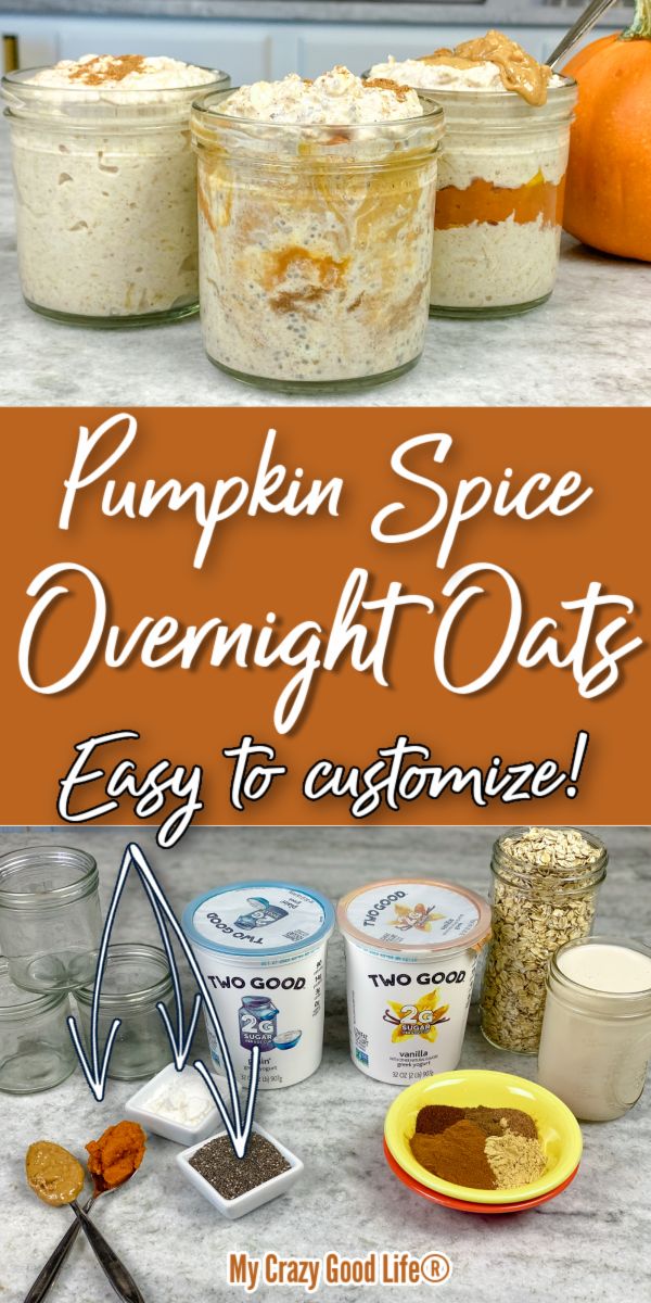 pumpkin spice overnight oats are easy to customize