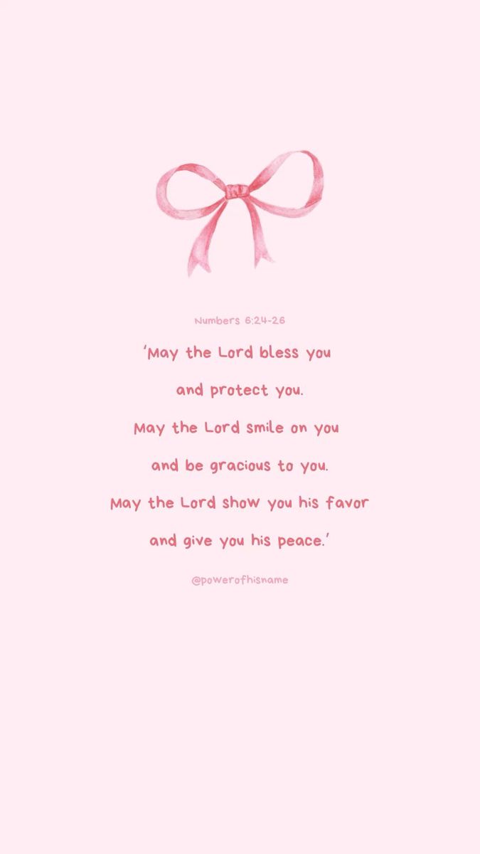 a pink card with the words may the lord please you and protect you