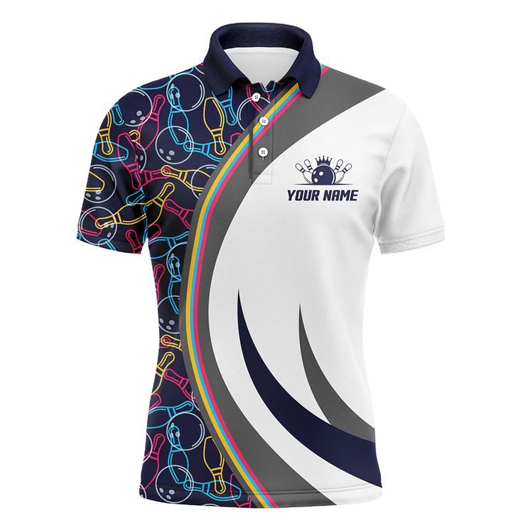 Specially designed for proud bowlers. Let's wear this awesome polo shirt and be bold. ✔️ PERSONALIZED BOWLING POLO - Come with a stylish shirt form and unique design, our polo shirts will make you stand out from the crowd, and show off bowlers’ passion and confidence. Add customization details to make it a unique one that bears your own imprints.✔️ COMFORTABLE & STYLISH - Lightweight and UV-proof fabric bring you absolute comfort in any activities and sports. Moisture-wicking and quick-drying fe Custom Bowling Shirts, Bowling Gifts, Sport Shirt Design, Men Polo Shirt, Button Down Polo, Polo Shirt Design, Polo Design, Summer Beach Dress, Bowling Shirt