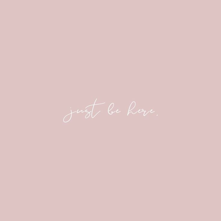 the word just be rare written in white on a pink background