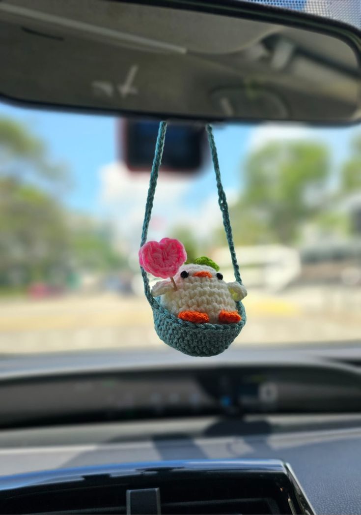 Car Hanger Crochet Chick Patterns FREE Crochet Rearview Mirror Hanger, Crochet Air Freshener Holder, Free Crochet Car Decor Patterns, Crochet Rear View Mirror Pattern, Free Crochet Patterns Car Accessories, Hanging Crochet Car Decor, Crochet Car Hanging Pattern, Crochet Mirror Hanging Free Pattern, Crochet Car Hanging Pattern Free