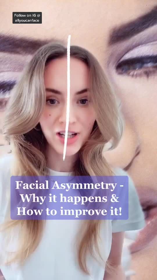 How To Get A Symmetrical Face, Symmetrical Face Exercises, Face Asymmetry, Face Symmetry, Symmetrical Face, Face Exercises, Face Yoga, Natural Beauty Tips, Facial Massage