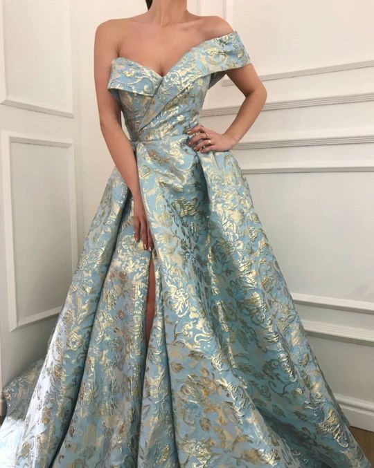 Details  - Mystic blue color  - Embroidery Taft fabric�  - Ball-gown style  - Party and Evening dress فستان سهرة, Beauty Dress, Gorgeous Gowns, Marchesa, Elie Saab, Beautiful Gowns, Formal Gowns, Fancy Dresses, Ball Dresses