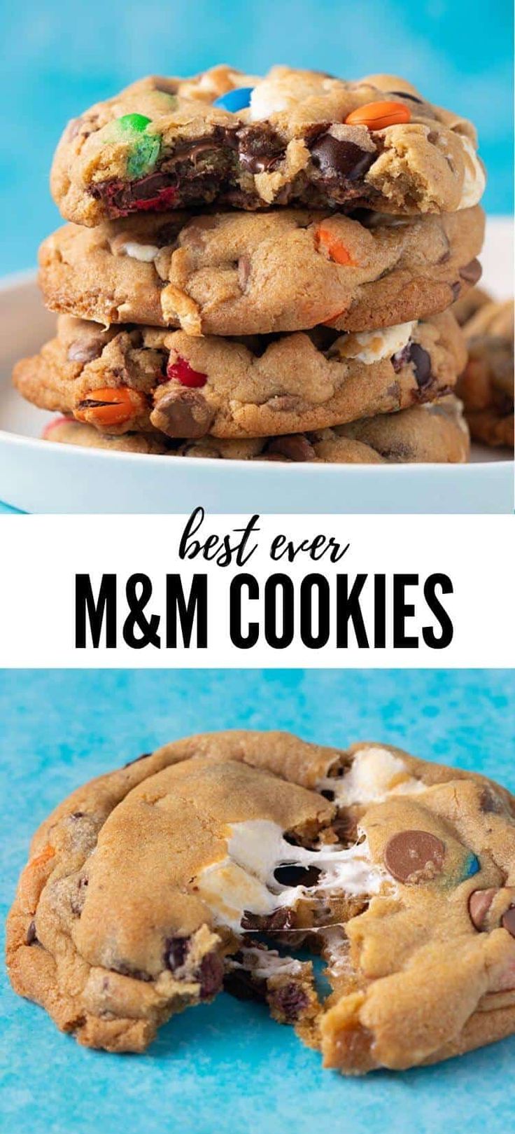 the best ever m & m cookies are made with chocolate chips and marshmallows