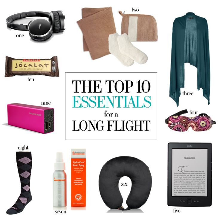 the top 10 essentials for a long flight