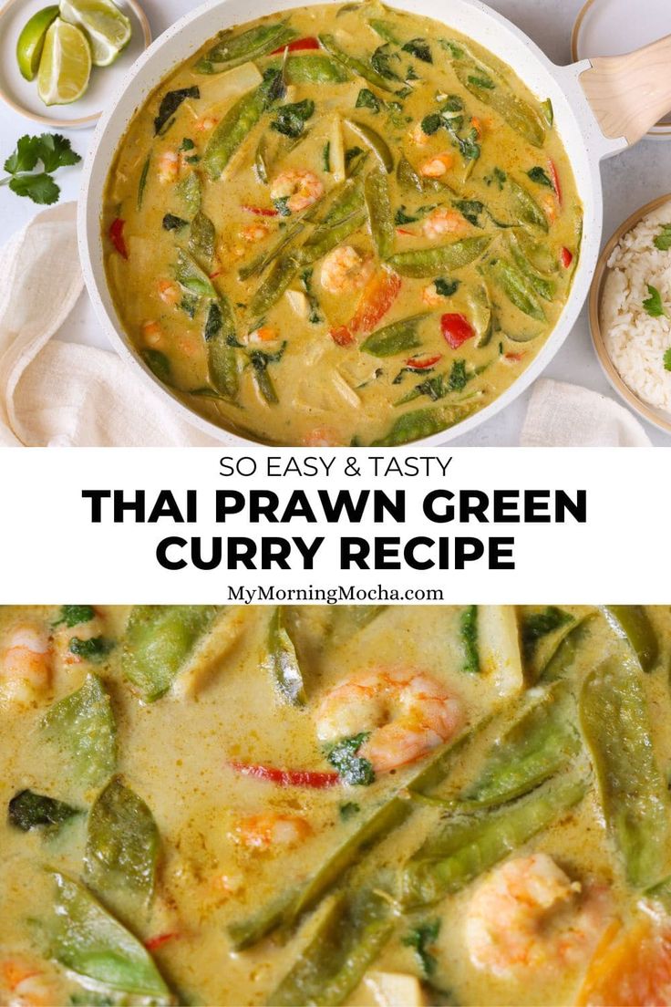 thai green curry recipe with shrimp and rice