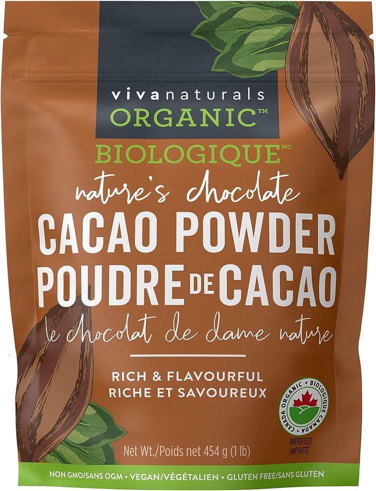 organic cacao powdered chocolate with cocoa and almonds, 5oz bag