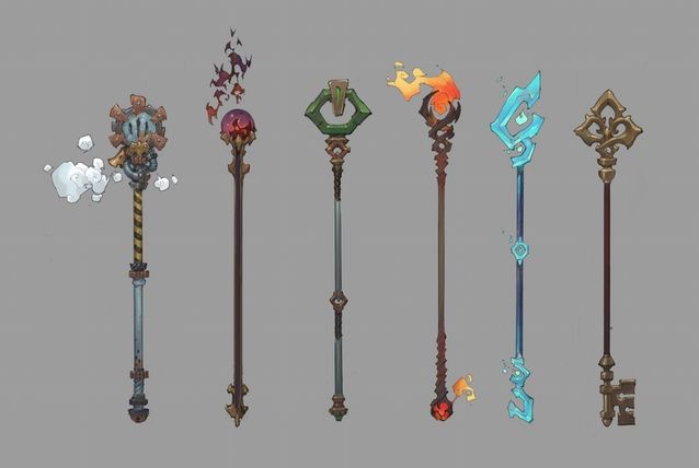 wizard staff designs Evocation Wizard Aesthetic, Magic Staves, Mage Staff, Drawn Outfits, Staff Magic, Magic Staff, Battle Chasers, Wizard Staff, Joe Madureira