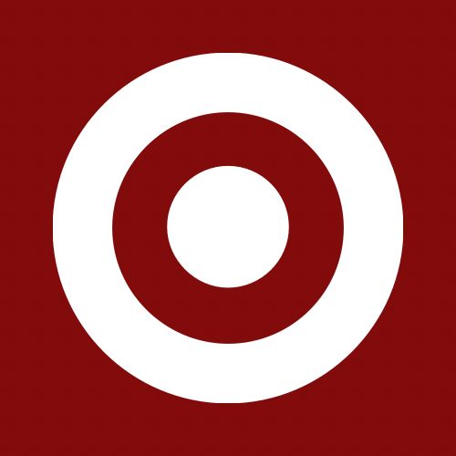 a white circle on a red background that looks like it is in the shape of a target