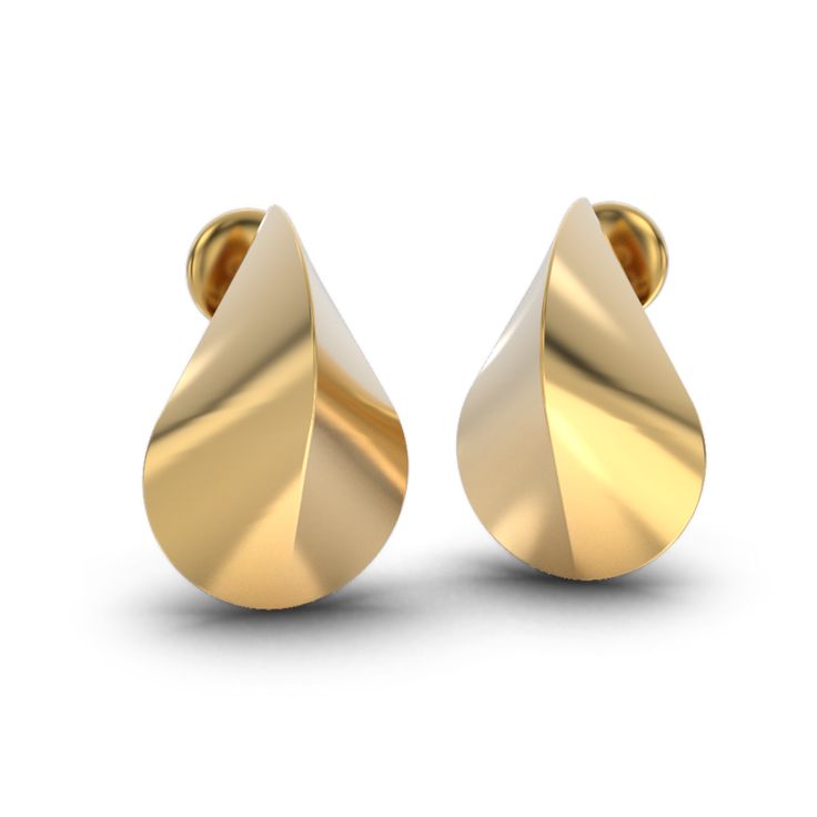 Indulge in contemporary luxury with our meticulously crafted Oloid-shaped gold earrings, expertly made in Italy by Oltremare Gioielli. Available in your choice of 14k or 18k gold, each pair exudes sophistication and elegance. With a sleek, polished finish and a modern silhouette measuring 28mm in length and 19mm in width, these earrings are sure to captivate attention wherever you go. In 18k gold, these stunning earrings boast an approximate total weight of 14 grams, adding a luxurious feel to y Yellow Gold Teardrop Earrings For Formal Occasions, Modern Twist 14k Gold Formal Earrings, Modern Twist Yellow Gold Earrings With Polished Finish, Modern Twist 14k Gold Earrings For Formal Occasions, Modern Twist Polished Yellow Gold Earrings, Formal Gold Plated Drop Earrings, Minimalist Hallmarked Earrings For Formal Occasions, Modern Yellow Gold Plated Earrings, Contemporary Yellow Gold Earrings For Gifts