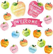 an apple themed welcome sign with apples around it and the words, you are awesome