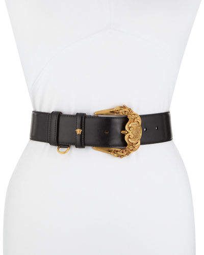 Versace Collection Baroque Buckle Leather Belt Versace Outfit Women, Luau Costume, Versace Pattern, Versace Baroque, Hawaiian Clothing, Versace Chain, Versace Perfume, Luau Birthday Party, Versace Style